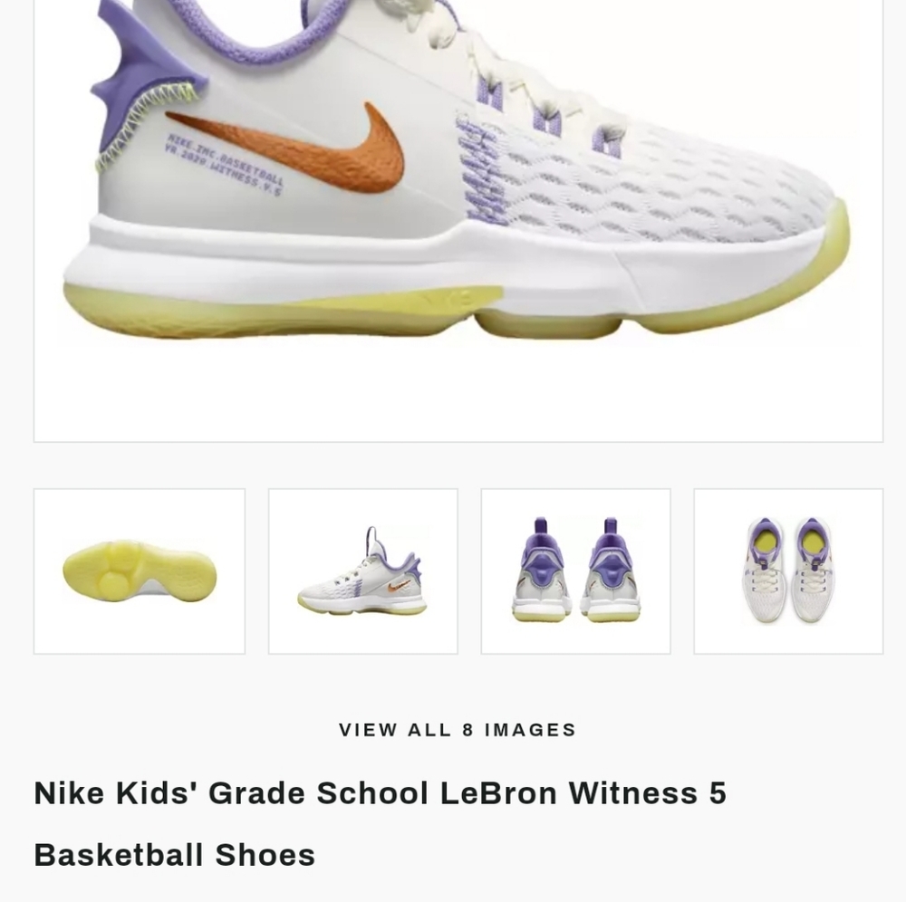 Lebron Witness 5 -youth size 5